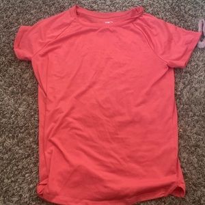 Neon pink athletic shirt for girls